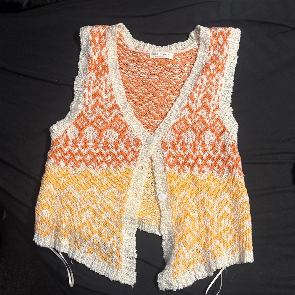 NWOT Miss Love Sweater Vest